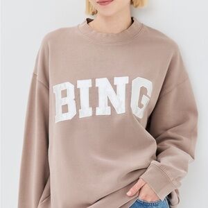 Brown Sweatshirt with White Lettering